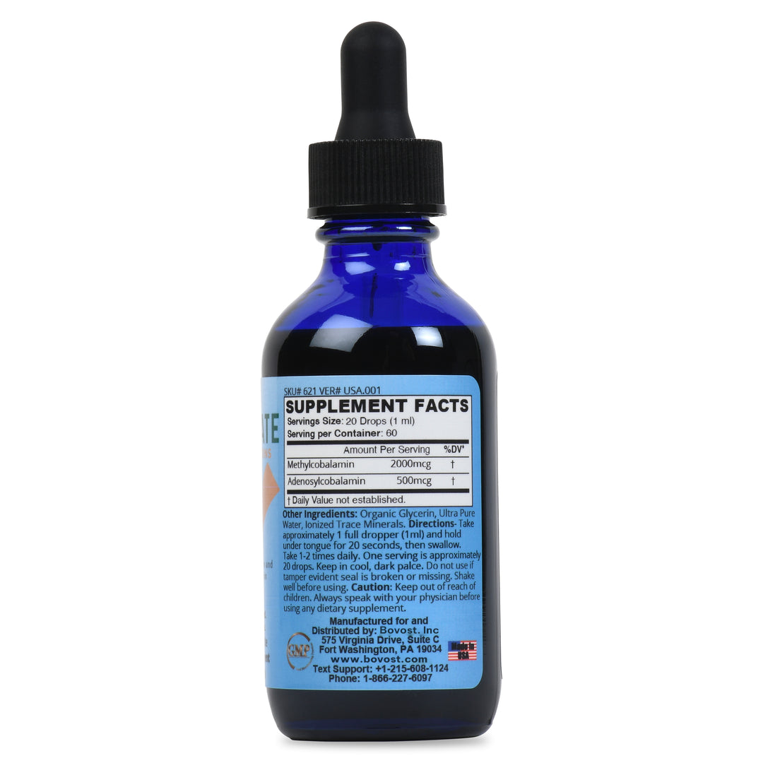 Liquid B12 Supplement | Methylcobalamin, Adenosylcobalamin | Vegan Friendly