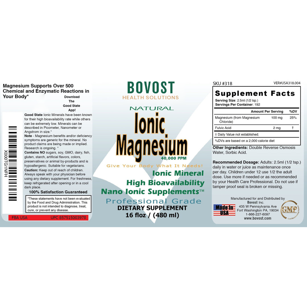 Liquid Ionic Magnesium Supplement