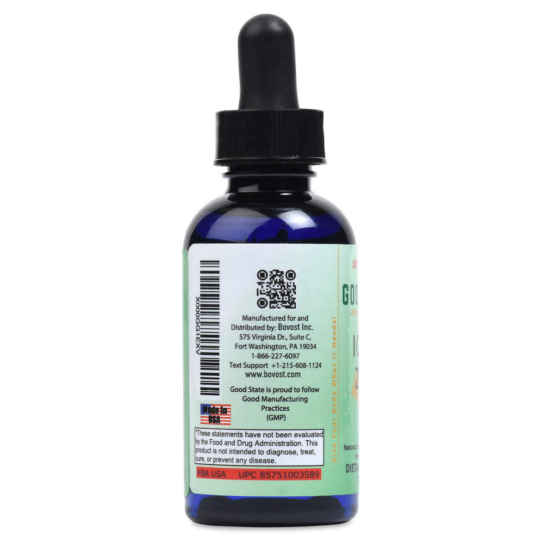 Liquid Ionic Zinc Ultra Concentrate by Bovost for Immune Support | No-GMO Pure Dietary Supplement | Vegan and Children Safe | 2 fl oz 118 Servings